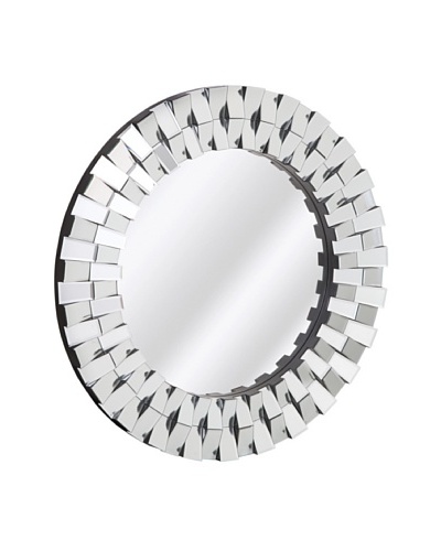 Majestic Mirrors Beveled Panels Mirror, Silver, 36 x 36