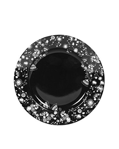 Miss Blackbirdy 6″ Flower Plate, Black