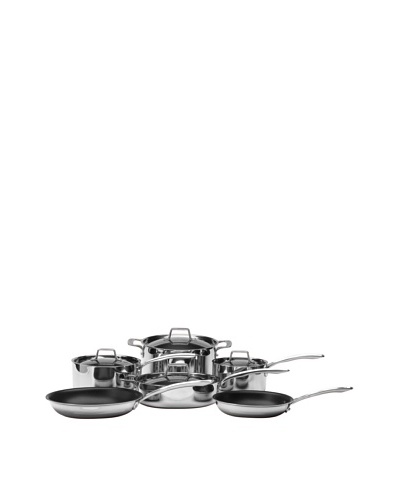 MIU France 10-Piece 5-Ply Clad Cookware Set [Silver]
