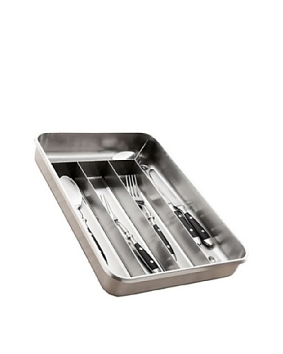 MIU France Brushed Stainless Steel 5-Slot Cutlery Tray [Silver]