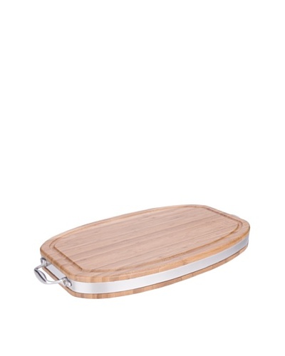 MIU France Oval Cutting/Serving Board with Stainless Steel Band and Handle