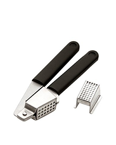 MIU France Stainless Steel Garlic Press with Dual Interchangeable Head