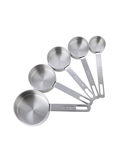 MIU France 5-Piece Stainless Steel Standard Measuring Cup Set, Silver