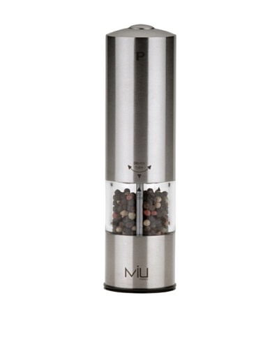 MIU France Battery-Operated Stainless Steel Pepper Mill