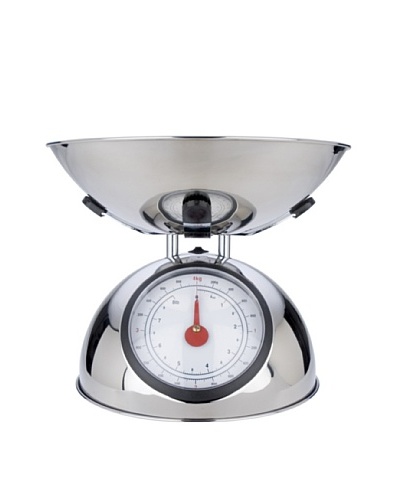 MIU France Polished Stainless Steel 8-Pound Analog Spring Scale