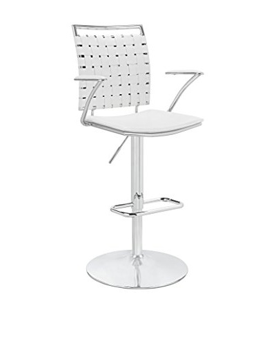 Modway Fuse Adjustable Bar Stool, White