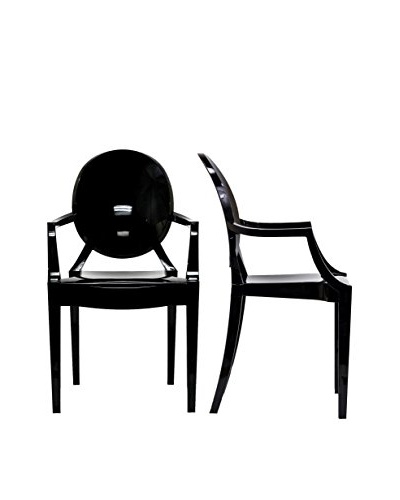 Modway Set of 2 Casper Dining Armchairs, Black