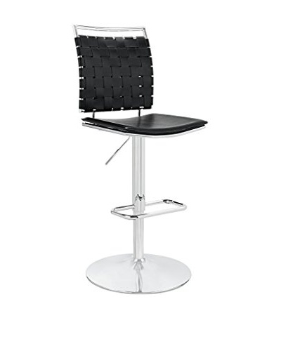 Modway Fuse Adjustable Armless Bar Stool, Black