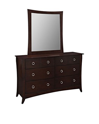 Modway Elizabeth Dresser & Mirror, Cappuccino