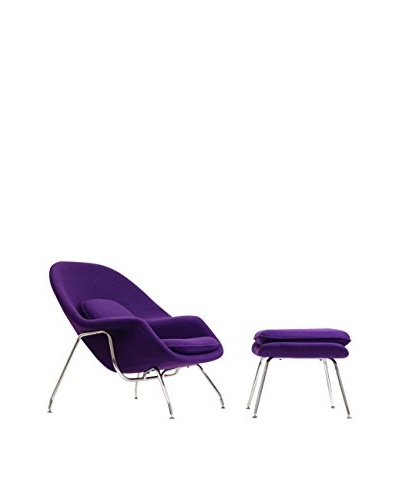 Modway W Lounge Chair, Purple