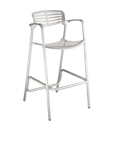 Modway Toledo Bar Stool, Silver