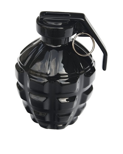 MollaSpace A Love Grenade Coin Bank, Black