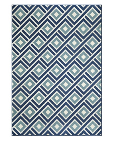 Momeni Baja Indoor/Outdoor Rug, Blue, 6′ 7″ x 9′ 6″