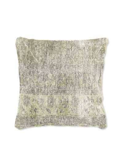 Momeni One of a Kind 14 x 14 Afghan Pillow, Grey/Silver