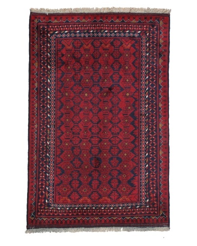 Momeni One of a Kind Pakistani Tribal Geometric Rug, 3′ 3″ x 4′ 10″