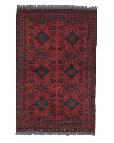 Momeni One of a Kind Pakistani Tribal Geometric Rug, 4′ 1″ x 6′ 3″