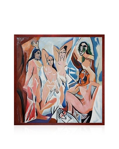 Pablo Picasso Les Demoiselles D’Avignon Framed Oil Painting, 24 x 24