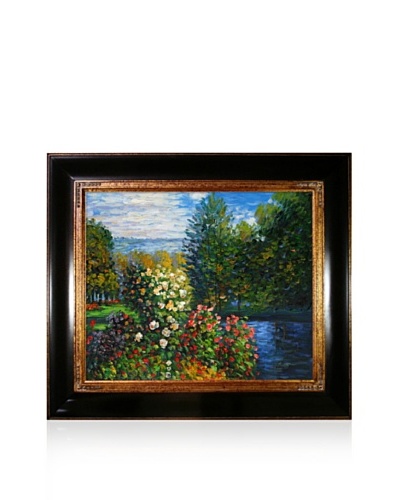 Claude Monet Corner of the Garden at Montgeron Framed Oil Painting, 20 x 24