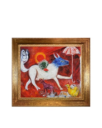 Marc Chagall The Cow with Parasol Framed Oil Painting, 20″ x 24″