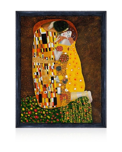 Gustav Klimt The Kiss Framed Oil Painting