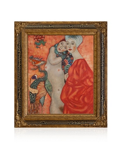 Gustav Klimt Girl Friends Framed Oil Painting