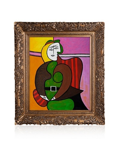 Pablo Picasso The Red Armchair Painting Framed Oil Painting, 20 x 24