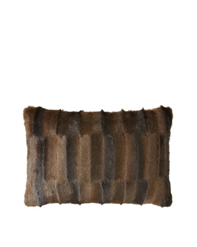 Montague & Capulet Faux Mink Boudoir Pillow, Chocolate