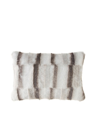 Montague & Capulet Faux Mink Boudoir Pillow, Grey