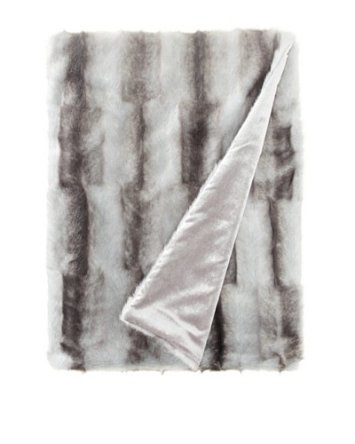 Montague & Capulet Faux Mink Throw, Grey