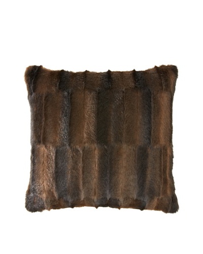 Montague & Capulet Faux Mink Pillow, Chocolate