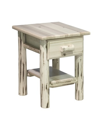 Montana Woodworks Montana Collection Drawer & Shelf Night Stand