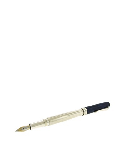 Montegrappa Series 300 Medium Fountain Pen, Silver Blue
