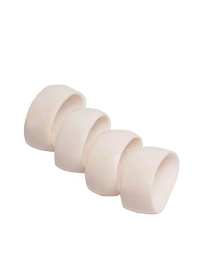 Moo-Moo Designs Bone Napking Rings, Off-White