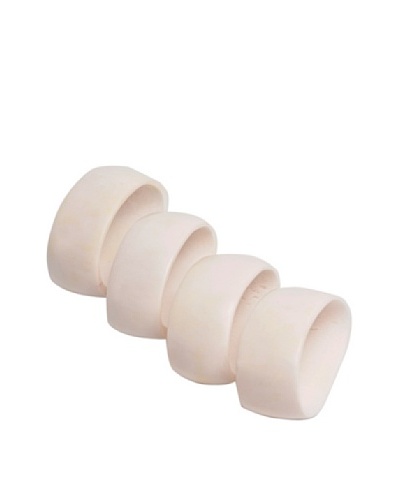 Moo-Moo Designs Bone Napking Rings, Off-White