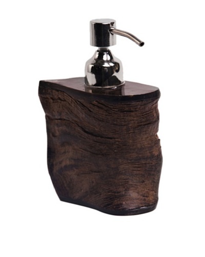 Moo-Moo Designs Water Buffalo Horn Soap Dispenser, Dark Natural