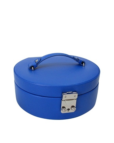 Morelle & Co. Linda Half Moon Leather Jewelry Box, Dazzling Blue