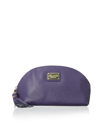 Morelle & Co. Miriam Saffiano Leather Cosmetic Bag, Purple