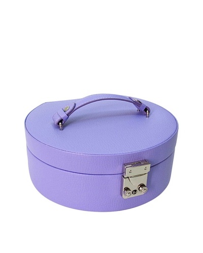 Morelle & Co. Linda Half Moon Leather Jewelry Box, Violet Tulip