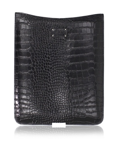 Morelle & Co. Leather iPad Sleeve, Black Croco