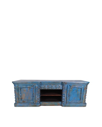 Moti Mezzanine Reclaimed Pillar 2-Door Plasma, Blue