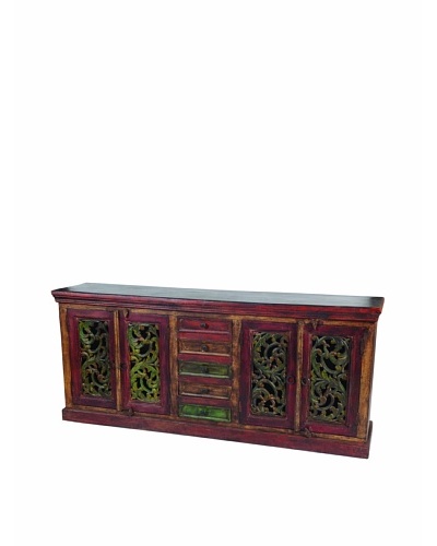 MOTI Historic Short 4-Carved Door & 5-Drawer Buffet