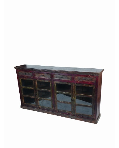MOTI Historic 4-Glass Door & 4-Drawer Buffet
