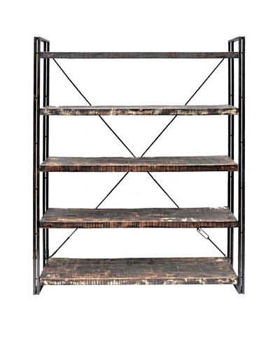 Moti Addison Reclaimed Wood & Metal Book Shelf