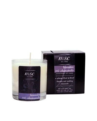 MSC Skin Care and Home 8-Oz. Soy Candle in Glass Vessel, Lavender/Chamomile