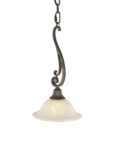 Feiss One-Light Seville Collection Mini Pendant, Peruvian Bronze