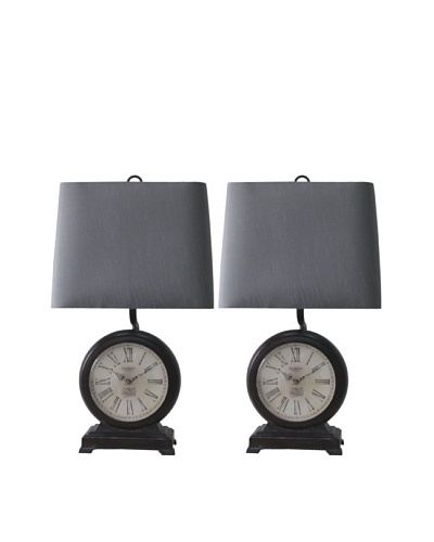 Murray Feiss Set of 2 Clock Table Lamps