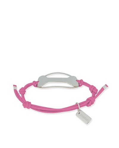 My Canine Kids Binki + Boo Adjustable Oval Bone Bracelet [Neon Pink]