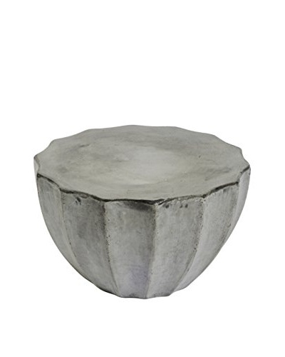 My Spirit Garden Eco-Concrete Low Pond Stool, Stone Grey