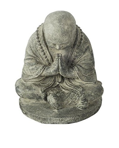 My Spirit Garden Volcanic Ash Bowing Monk Statue