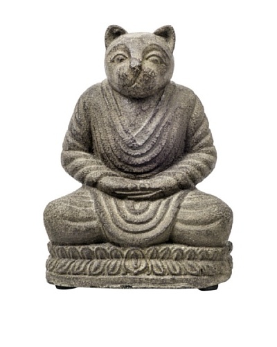 My Spirit Garden Volcanic Ash Meditating Cat